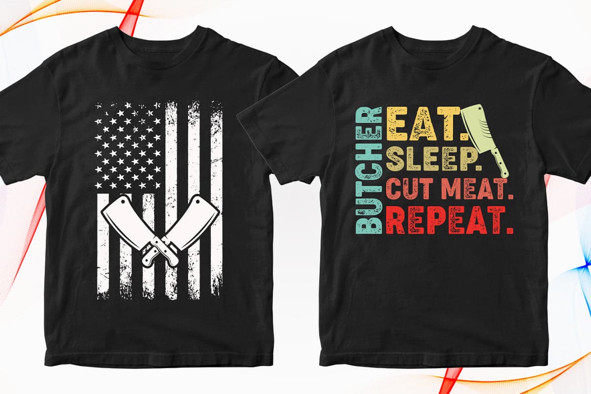 butcher eat sleep cut meat repeat, butcher shirt, butcher t shirt, butcher clothes, butcher apparel