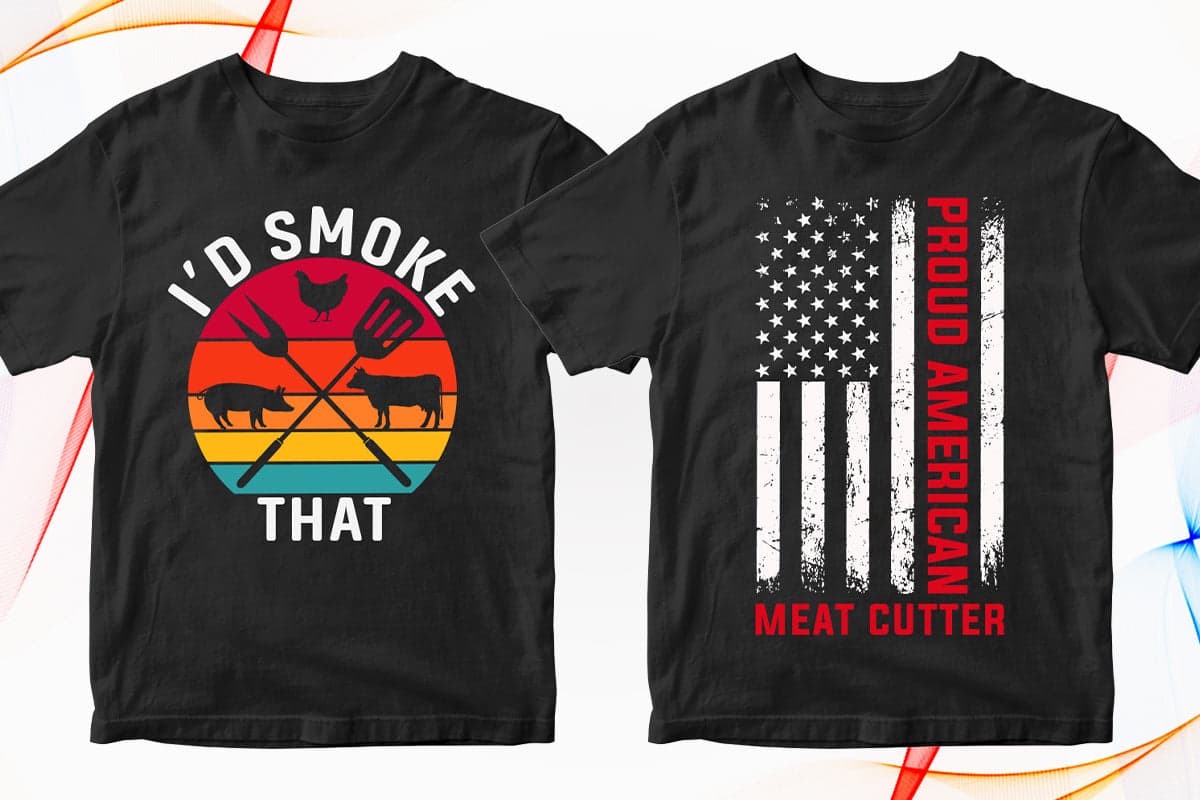 i'd smoke that, proud american meat cutter, butcher shirt, butcher t shirt, butcher clothes, butcher apparel