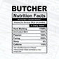Butcher Nutrition Facts Editable Vector T-shirt Design in Ai Svg Files