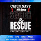 Cajun Navy Search & Rescue Specialized Unit T shirt Design In Svg Cutting Printable Files