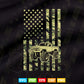 Camo American Flag Monster Truck In Svg T shirt Design.