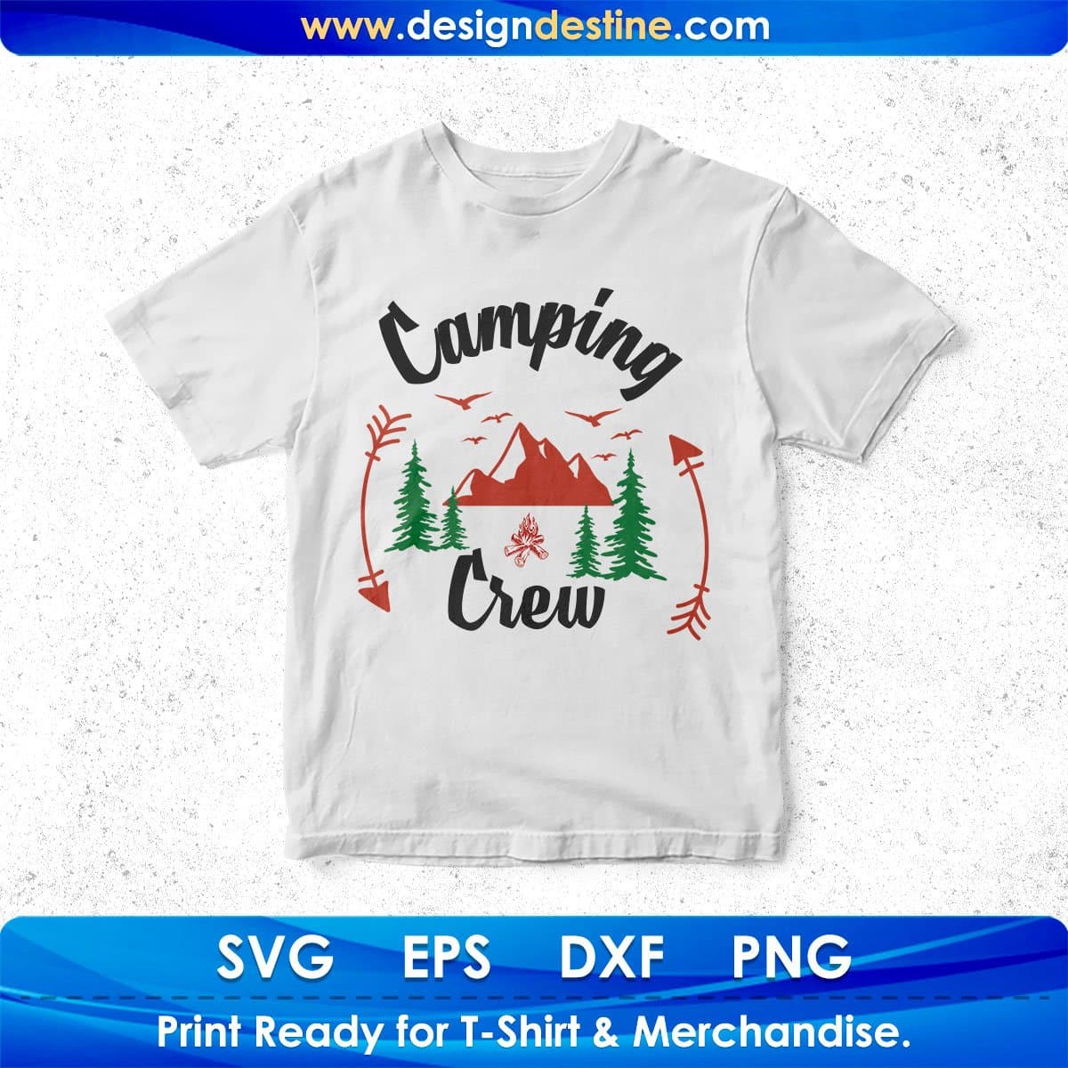 Camping Crew Adventure T shirt Design In Svg Png Cutting Printable Files
