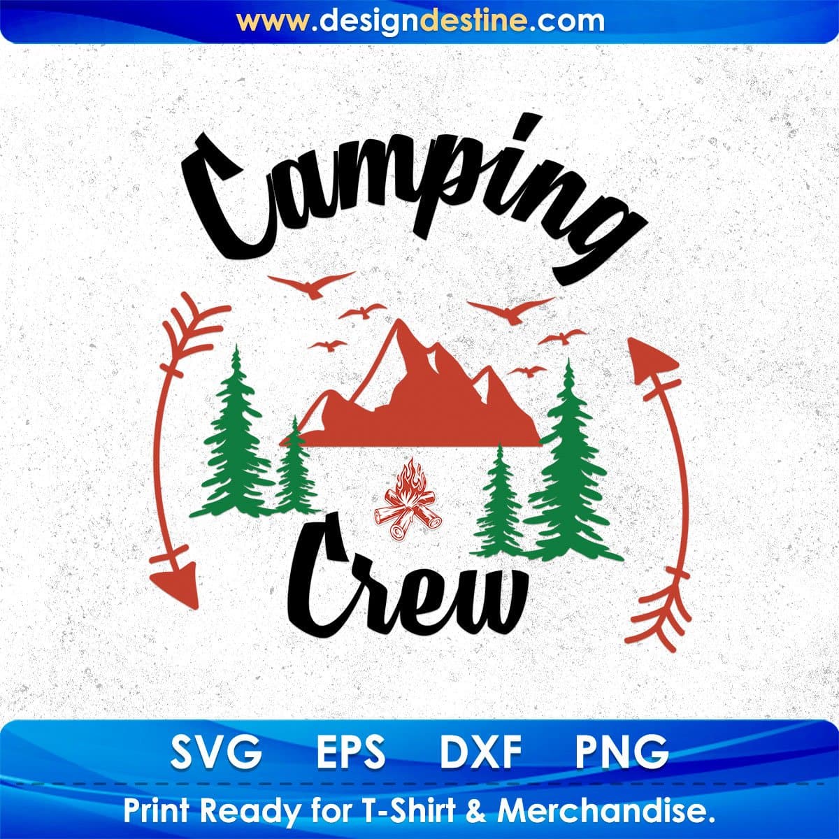 Camping Crew Adventure T shirt Design In Svg Png Cutting Printable Files