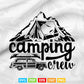 Camping Crew Family Group Camp Svg T shirt Design.