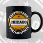 Campus League Chicago Team 1988 Vintage Sports Vector T shirt Design in Ai Png Svg Files