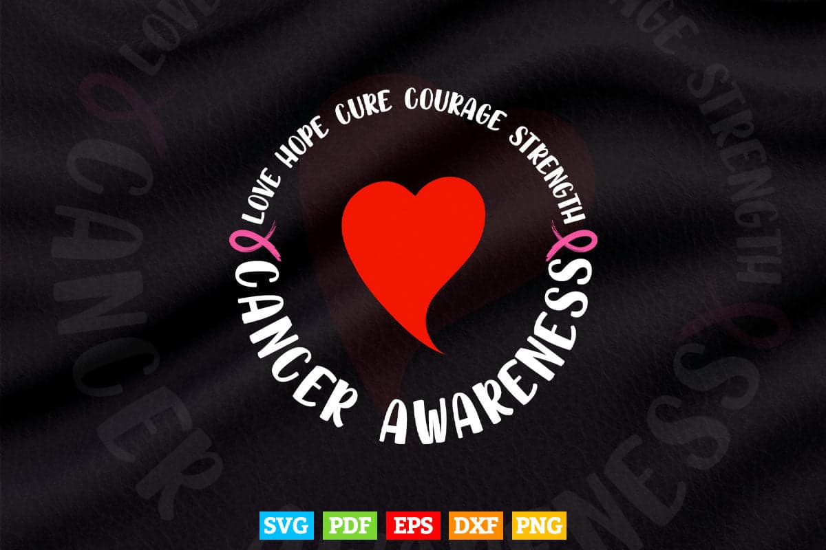 Cancer Awareness Fight Cancer Ribbon Svg Png Cricut Files.