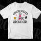 Cancer Picked The Wrong Girl Awareness T shirt Design In Svg Png Cutting Printable Files