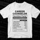 Career Nutrition Facts Editable Vector T-shirt Design in Ai Svg Files