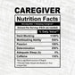 Caregiver Nutrition Facts Editable Vector T-shirt Design in Ai Svg Files