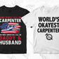 Carpenter 25 Editable T-shirt Designs Bundle