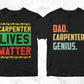 Carpenter 25 Editable T-shirt Designs Bundle