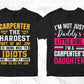 Carpenter 25 Editable T-shirt Designs Bundle