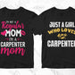 Carpenter 25 Editable T-shirt Designs Bundle