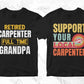 Carpenter 25 Editable T-shirt Designs Bundle