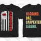 Carpenter 25 Editable T-shirt Designs Bundle