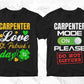 Carpenter 25 Editable T-shirt Designs Bundle