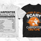 Carpenter 25 Editable T-shirt Designs Bundle