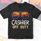 Cashier Off Duty With Sunglass Funny Summer gift Editable Vector T-shirt Designs Png Svg Files