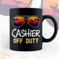 Cashier Off Duty With Sunglass Funny Summer gift Editable Vector T-shirt Designs Png Svg Files