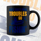 Cast Away Your Troubles Go Fishin’ Editable Vector T-shirt Design in Ai Svg Png Files