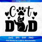Cat Dad Animal T shirt Design In Svg Png Cutting Printable Files
