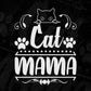 Cat Mama Animal T shirt Design In Svg Png Cutting Printable Files