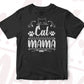 Cat Mama Animal T shirt Design In Svg Png Cutting Printable Files