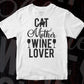 Cat Mother Wine Lover: Funny Pet Cat & Wine Editable T-Shirt Design in Ai PNG SVG Cutting Printable Files