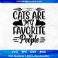 Cats Are My Favorite People T shirt Design In Svg Png Cutting Printable Files