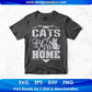 Cats Bless Home Animal T shirt Design In Svg Png Cutting Printable Files