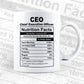 CEO Nutrition Facts Editable Vector T-shirt Design in Ai Svg Files