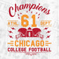 Champions Athl 61 Dept Chicago College Football Editable T shirt Design Svg Cutting Printable Files