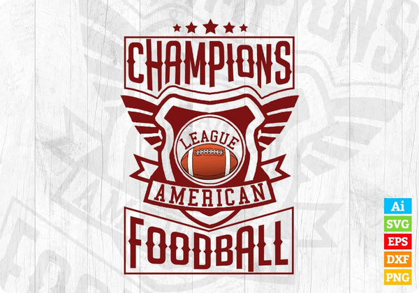 American football championship College League T shirt Design Svg Files –  Vectortshirtdesigns