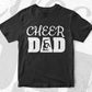 Cheer Dad Cheer leader Vector T shirt Design in Ai Png Svg Files