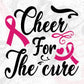 Cheer For The Cure Awareness T shirt Design In Svg Png Cutting Printable Files