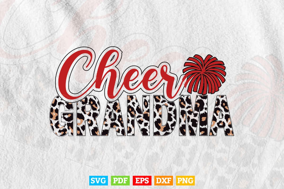 Cheer Grandma Cheerleading Grandmother Svg Png Cut Files.