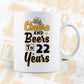 Cheers and Beers to 22 Years Birthday Editable vector T-shirt Design in Ai Svg Files