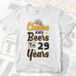 Cheers and Beers to 29 Years Birthday Editable vector T-shirt Design in Ai Svg Files