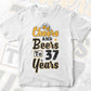 Cheers and Beers To 37 Years Birthday Editable vector T-shirt Design in Ai Svg Files
