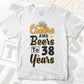 Cheers and Beers To 38 Years Birthday Editable vector T-shirt Design in Ai Svg Files