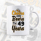 Cheers and Beers To 49 Years Birthday Editable Vector T-shirt Design in Ai Svg Files