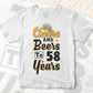 Cheers and Beers To 58 Years Birthday Editable Vector T-shirt Design in Ai Svg Files