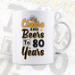 Cheers and Beers To 80 Years Birthday Editable Vector T-shirt Design in Ai Svg Files