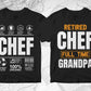Chef 25 Editable T-shirt Designs Bundle