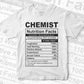 Chemist Nutrition Facts Editable Vector T-shirt Design in Ai Svg Files