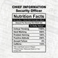 Chief Information Security Officer Nutrition Facts Editable Vector T-shirt Design in Ai Svg Files