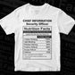 Chief Information Security Officer Nutrition Facts Editable Vector T-shirt Design in Ai Svg Files