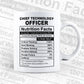 Chief Technology Officer Nutrition Facts Editable Vector T-shirt Design in Ai Svg Files