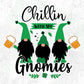 Chillin With My Gnomies St Paretic's Day T shirt Design In Svg Png Cutting Printable Files