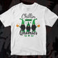 Chillin With My Gnomies St Paretic's Day T shirt Design In Svg Png Cutting Printable Files